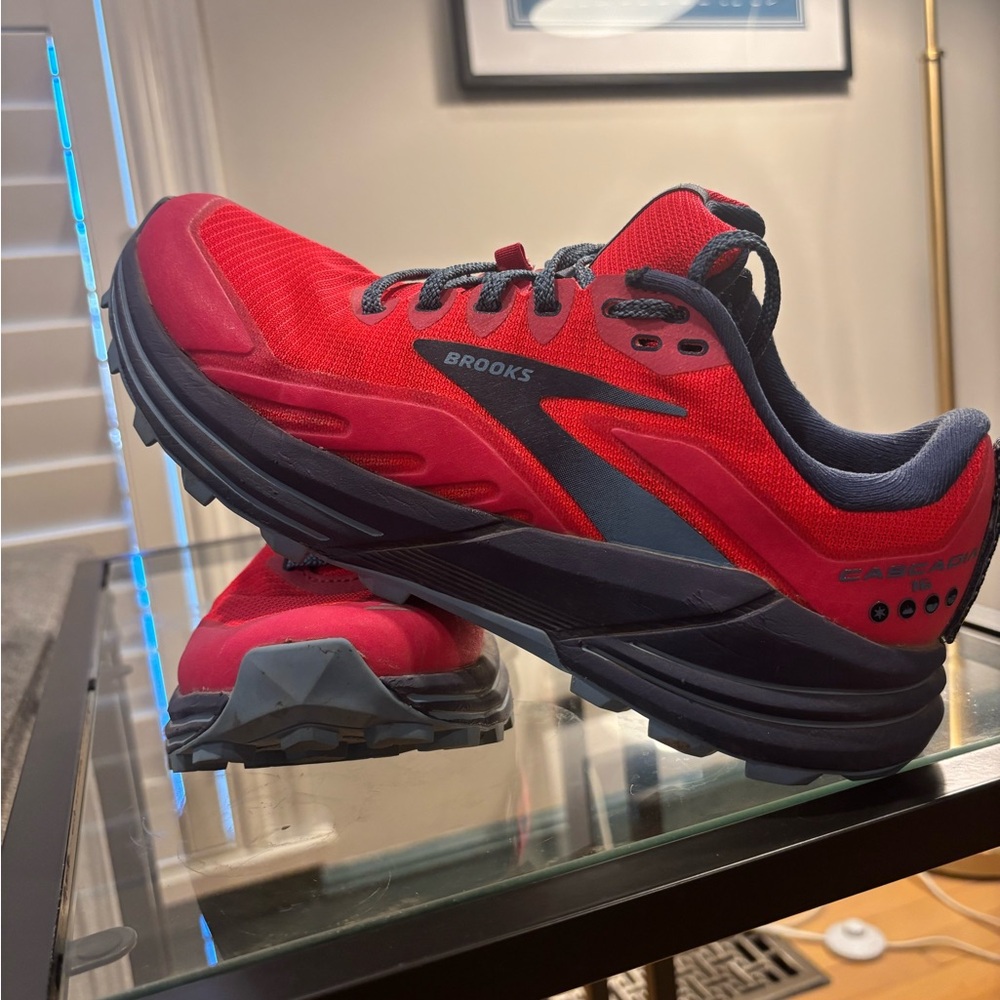 Brooks pink and Navy Trail Running Shoes